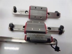 Lot Of 3 Schneeberger MNN7-G1 Linear Guide Bearings w/ 6.7cm Rails