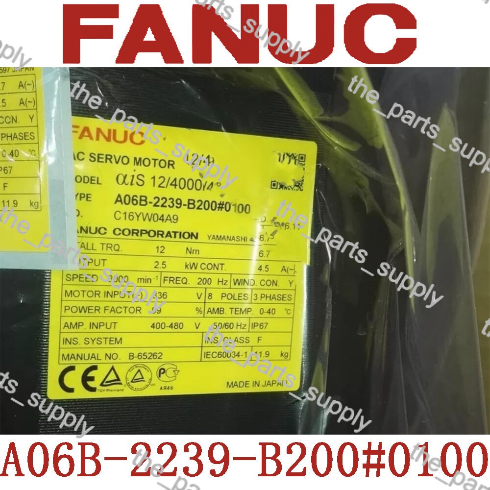 New Fanuc A06B-2239-B200#0100 Servo Motor A06B 2239 B200 0100