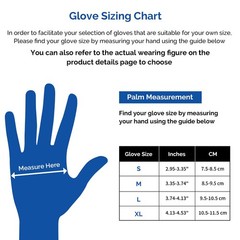 Medical Nitrile Exam Gloves Blue Powder-Free Food-Safe Disposable Glove S/M/L/XL