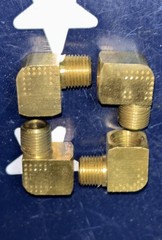 (4) Merit 1/8” Male/Female NPT BRASS STREET ELBOW 1/8” MNPT X 1/8” FNPT 90 STEAM