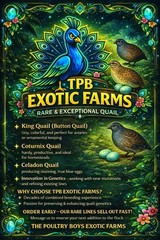 12 Exotic Mystery Pack Button Quail Hatching Eggs Chinese Painted SPECIAL RARE