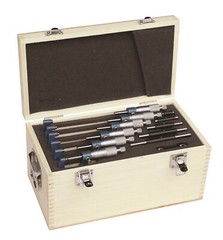 HFS(R) 0-6″X0.0001″ 6Pcs Premium Outside Micrometer Set Metal Frame Carbide Tip