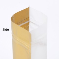 5x7in Matte Clear Front Gold Back Foil Mylar Stand up Zip Lock Bag w/Machine O1
