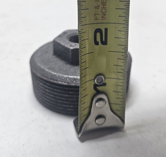 Black Malleable Iron Threaded Reducer Hex Bushing 2″ MNPT x 3/8″ FNPT (Lot of 4)