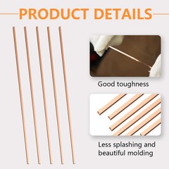 15% Silver Brazing Rods BCuP-5 Welding 10 Pcs for HVAC & Industrial Applications