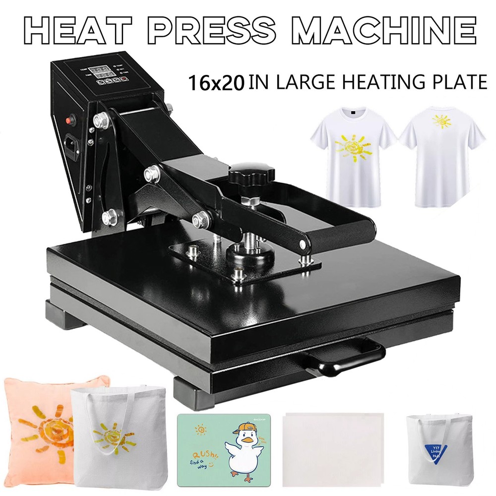 16×20 Heat Press Machine 1600W Swing Away Digital Sublimation Transfer 40x50cm