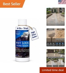 Wet Look Natural Stone Sealer – 4oz Gloss Protection for Interior & Exterior