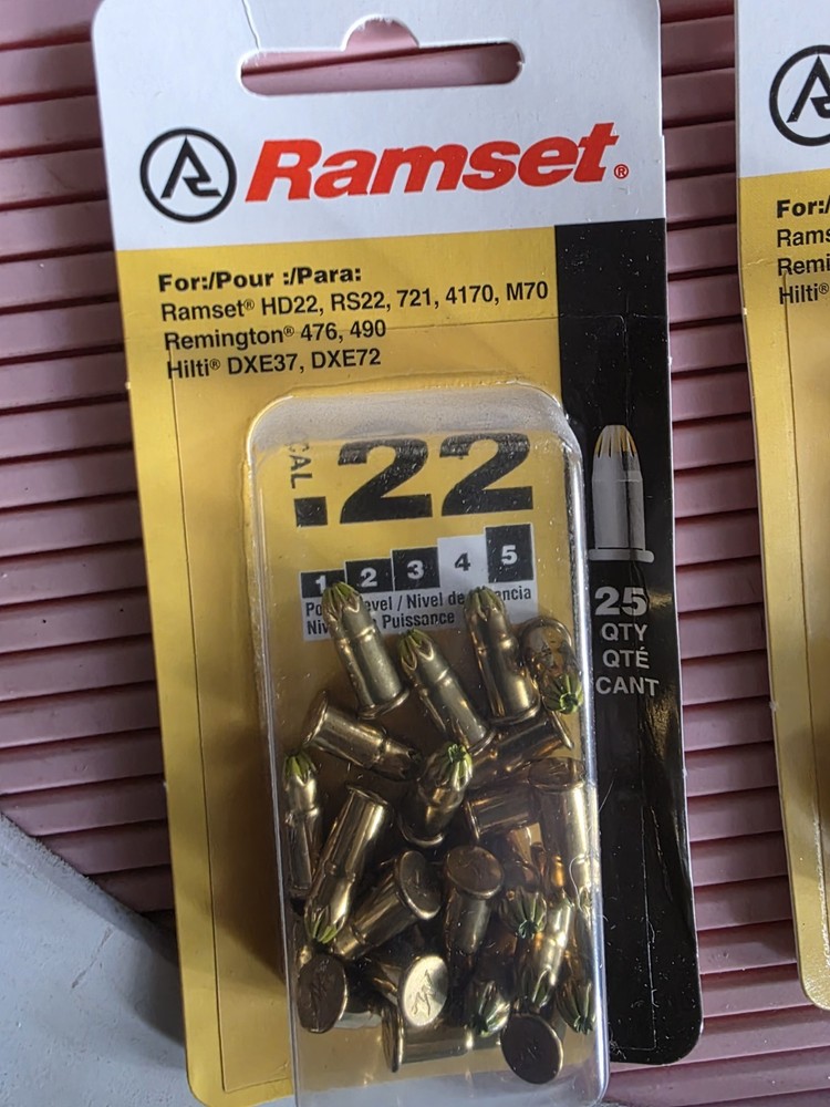 Ramset .22 Caliber Yellow Powder Shot Load 25 Pack