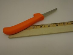 Dexter USA 3.25 inch Clip Point Deboning Knife Wide Stiff Blade Orange Handle