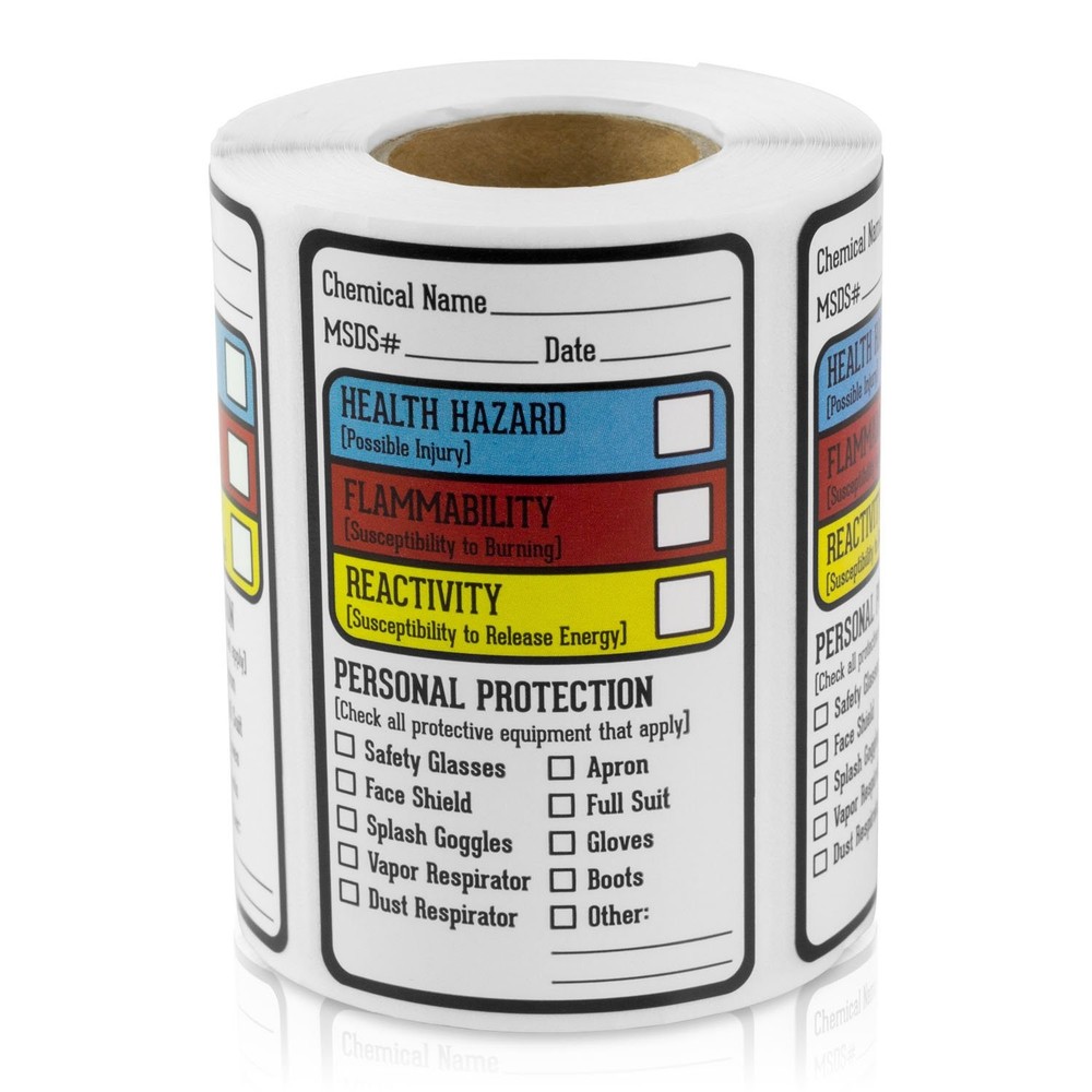 Officesmartlabels Sds Stickers/Msds Stickers 1.5 X 2.5 Inch 1200 Labels Right