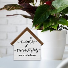 Farmhouse Kitchen Decor, Meals and Memories are Made 5.9 x INCHES, meals