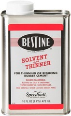 Bestine Solvent and Thinner for Rubber Cement – Cleans Ink, Adhesive 16 Ounce