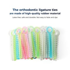 1040pcs/box Dental Orthodontic Ligature Ties Elastic Rubber Bands Dark Light