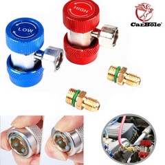 1/4″ A/C R134A Quick Coupler Adapter Manifold Connector Sae Hvac High & Low Side