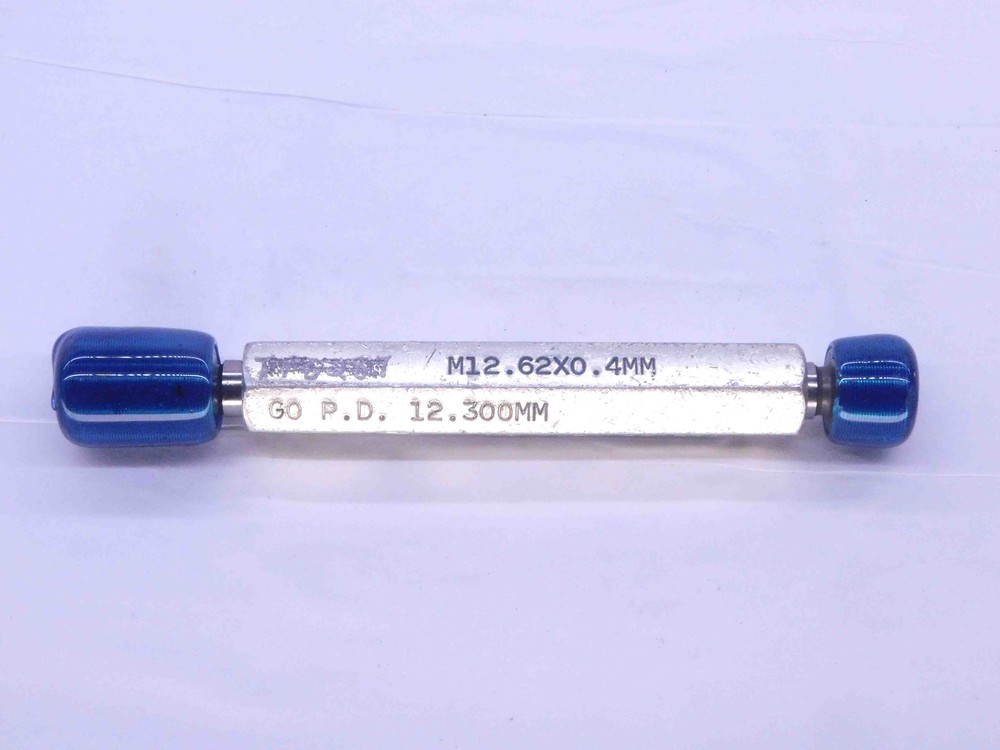 M12.62 X .4 SPECIAL THREAD PLUG GAGE 12.62 0.4 GO NO GO P.D.’S = 12.300 & 12.380