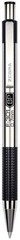 4-Pack Zebra Pen F-301 Retractable Pen Stainless Steel Barrel BLACK 0.7mm