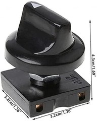 Black Fan Rotary Switch 4 Position 3 Speed Selector Switch Governor with Button&