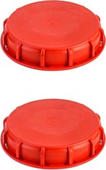 2 Pack Red IBC Tote Tank Lid 6.5” w/ Gasket Fits 163mm Cap for Liquid Storage
