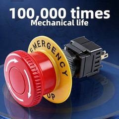 16mm 1NO1NC/2NO2NC/3NO 3NC Plastic Emergency Stop Red Push Button Switch CE,RoHS