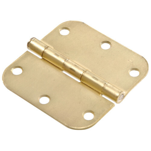 Satin Brass 3-1/2″ Round Corner Door Hinge