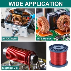 32 AWG Magnet Wire, 32 Gauge 48 oz Enameled Copper Wire, 155C(311F) Red