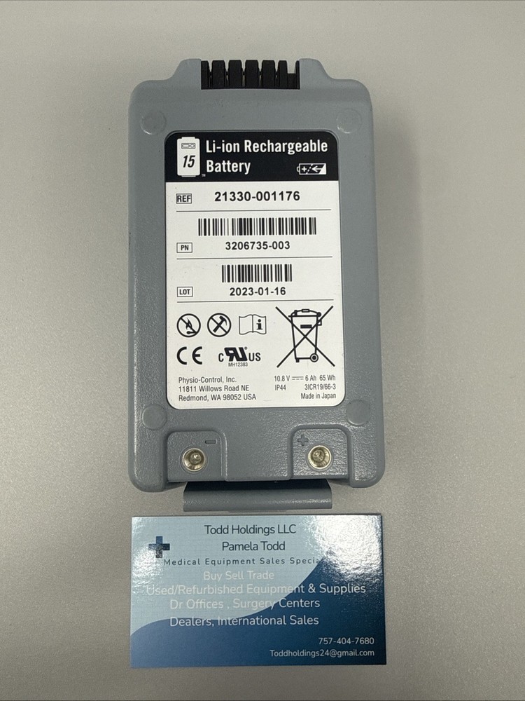 Stryker Physio-Control Li-ion Rechargeable Battery 3206735-003 (0241)