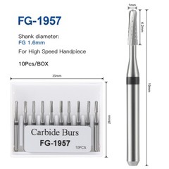 Dental Lab Tungsten Carbide Burs Round Bur FG 1.6mm Metal Cutting High Speed
