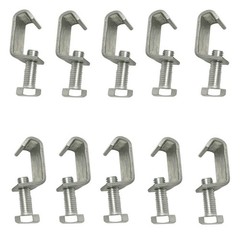 Galvanized Steel C Clamps Adjustable U Clamp Table Edge Fixing Tool 10 PCS
