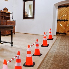 12 Pcs 12 Pcs Retractable Traffic Cone Bar from 4ft to 7.2ft Expandable Safety..
