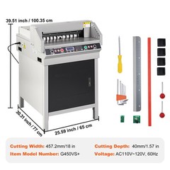 Uimoso 18″ 450mm Paper Cutter Cutting Machine Office Electric Heavy Duty
