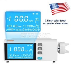 Medical/Lab Use Syringe Pump 4.3 Inch Color Touch Screen Stackable Design