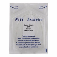 Dental Orthodontic White Color Coated Niti Arch Wire Round Super Elastic Ovoid