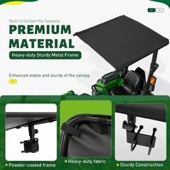 For John Deere Kubota 2″x2″ or 2″x3″ ROPS Tractor Canopy Top Mowers UV Protect