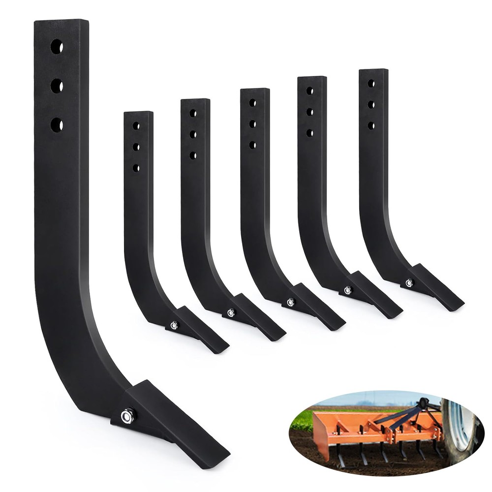 6 Packs Box Blade Shank 16″ Scarifier Shank W/ 3 Holes Box Scraper Detachable