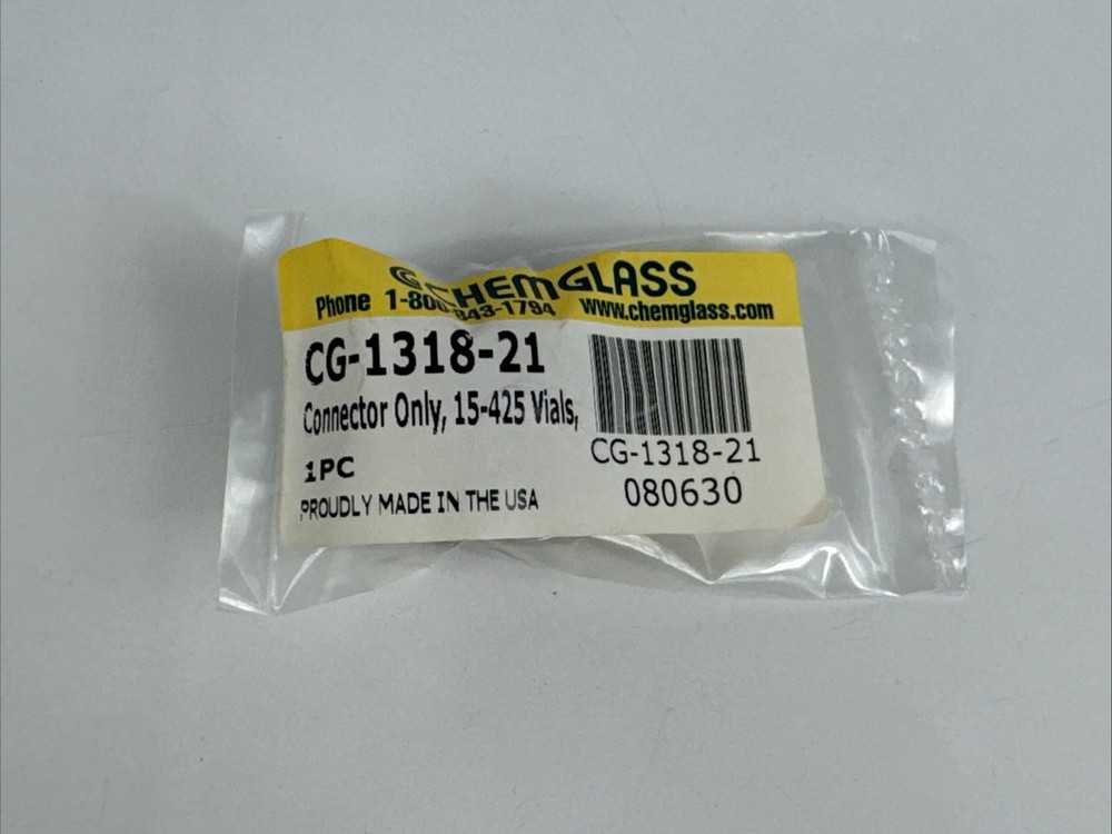 CHEMGLASS Rotary Evaporator Vial Adapter Fits 15-425 Thread Vials CG-1318-21