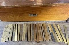 Vintage Complete A-Z Old English Engraving Font Plates Templates With Boxes