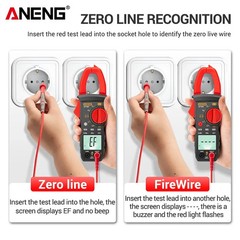 Digital Multimeter Tester AC DC Volt Ohm Amp Clamp Meter Auto Range LCD Handheld