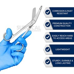 Left Handed Lister Bandage Scissors 5.50″ Stainless Steel German Grade