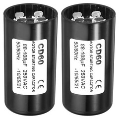 2 x Motor Start Capacitor 88-108uF/Mfd 250VAC 50/60Hz CD60 Run Capacitor