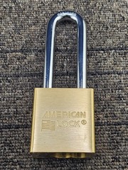American Lock A3702WO Solid Brass Padlock 2-inch Body x 3-inch Hardened Shackle