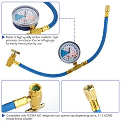 BPV31 Bullet Piercing Tap Valve Kit Tool w/ Pressure Gauge for Home Refrigerator