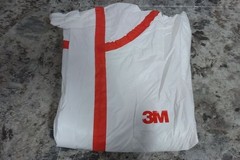 3M 4565-BLK-M 25 Pk Size M Zipper Closure Disposable Coveralls