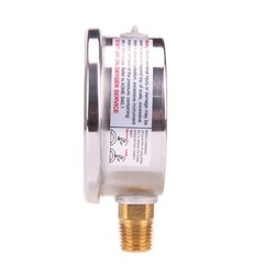 0-100 PSI/kPa Water Pressure Gauge, Glycerin Filled,psi Gauge