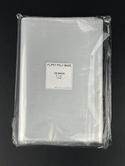 200 PLASTIC BAGS Clear T-Shirt Flat Open Top Packing Poly Bag 1Mil