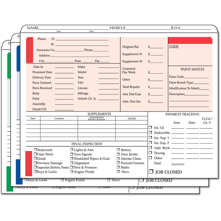 Job Folder Heavyweight 110 lb Color Coded Jacket (50)