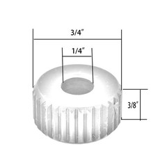 3/4 X 3/8 X 1/4 STRAIGHT SHAPE FINE KNURLING WHEEL PAIR (2220-0218)