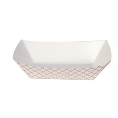 (2 Lb) Paper Food Tray Boat Disposable Serving Trays for Food, Condiment, Snack