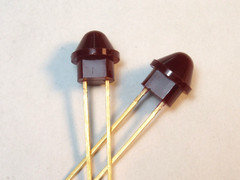 Qty 2: Rare Historic Western Electric LEDs Collectible NOS Larger Round Style