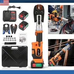 Compact Propress Tool Universal Jaws with 2x 18V 5.0AH Batteries for Copper Pipe