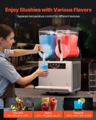 Uimoso Dual 12L Tank Frozen Drink Machine for Slushies and Smoothies